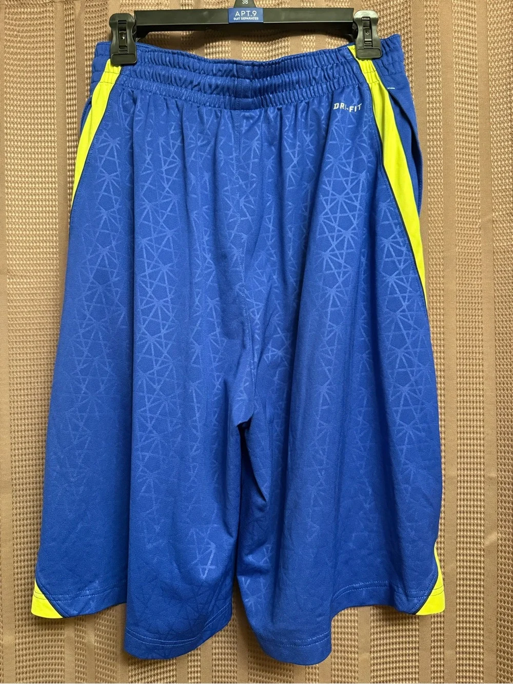 Nike KD 5 Basketball Dri-fit Royal Blue and Bright Yellow Shorts Size L